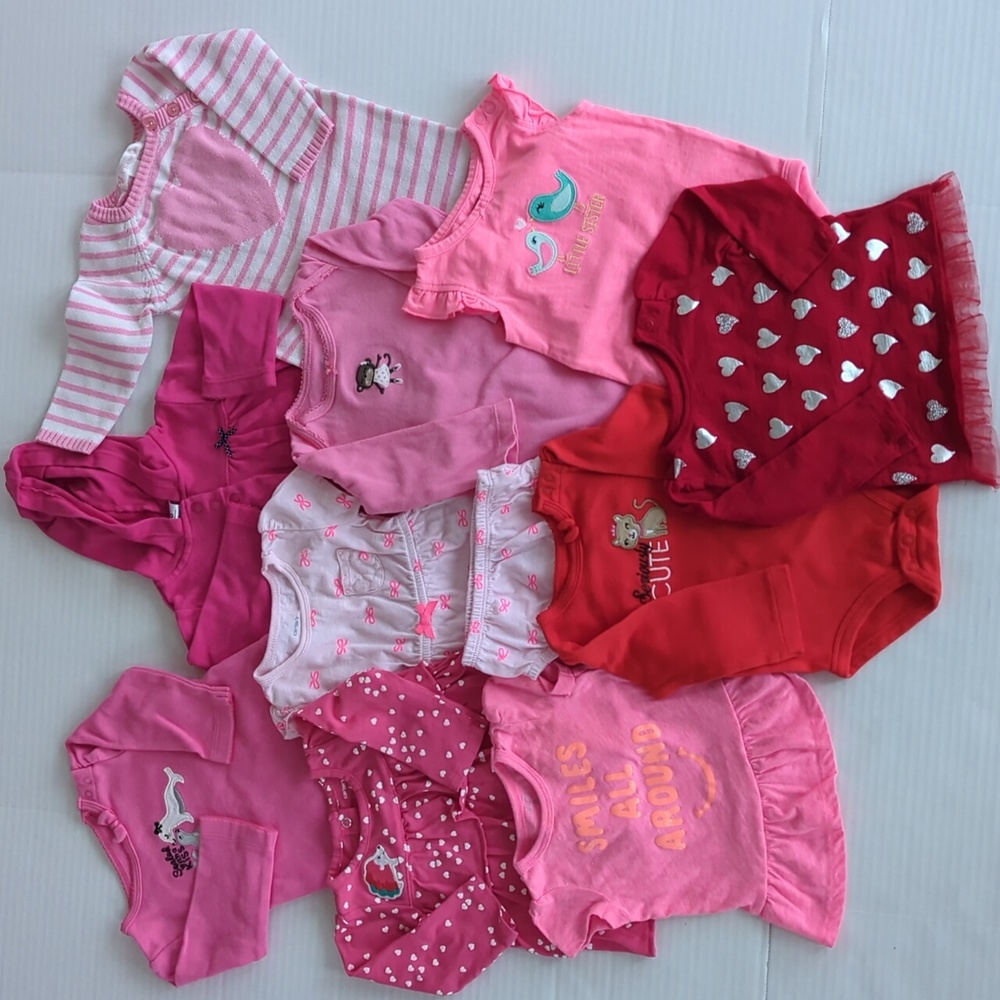 (11) Lot Bundle Baby Girl Clothes